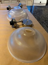 Glass light shades ceiling pendant (pair), vintage look.