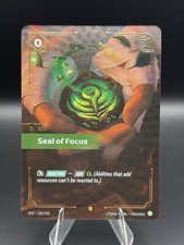 Riftbound Spirit forge: Seal Of Focus Overnumber 226/221 Nm — live eBay listing