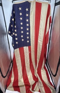 Old United States American Multicolor Stars Collectible Cloth Flag