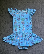 Posh Peanut Disney Tropical Stitch Twirl Romper/Dress Bamboo Size 18-24 MTHS