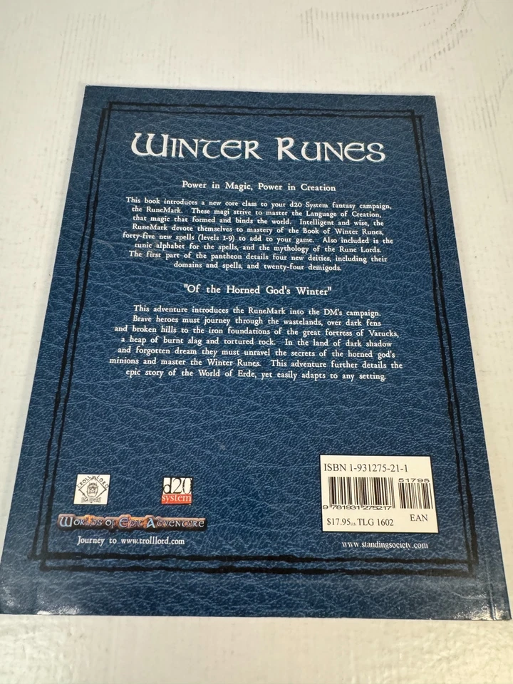 Dungeons & Dragons: Winter Runes con mapa D20 Troll Lord Games Foto 2 de 3