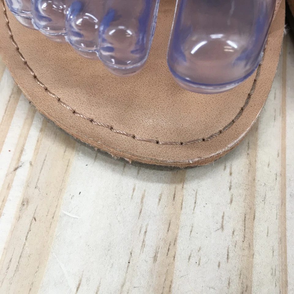 Босоножки женские Gap 8 бежевые крест-накрест слайды с открытым носком повседневные комфортные кожа - Изображение 4 из 4