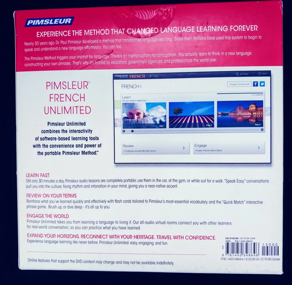 NEW Pimsleur Unlimited FRENCH Language Course 30 Lessons - Image 2 of 2