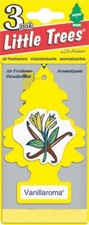 Little Trees Yellow Vanillaroma Scent Car Home Hanging Air Freshener 3 pk
