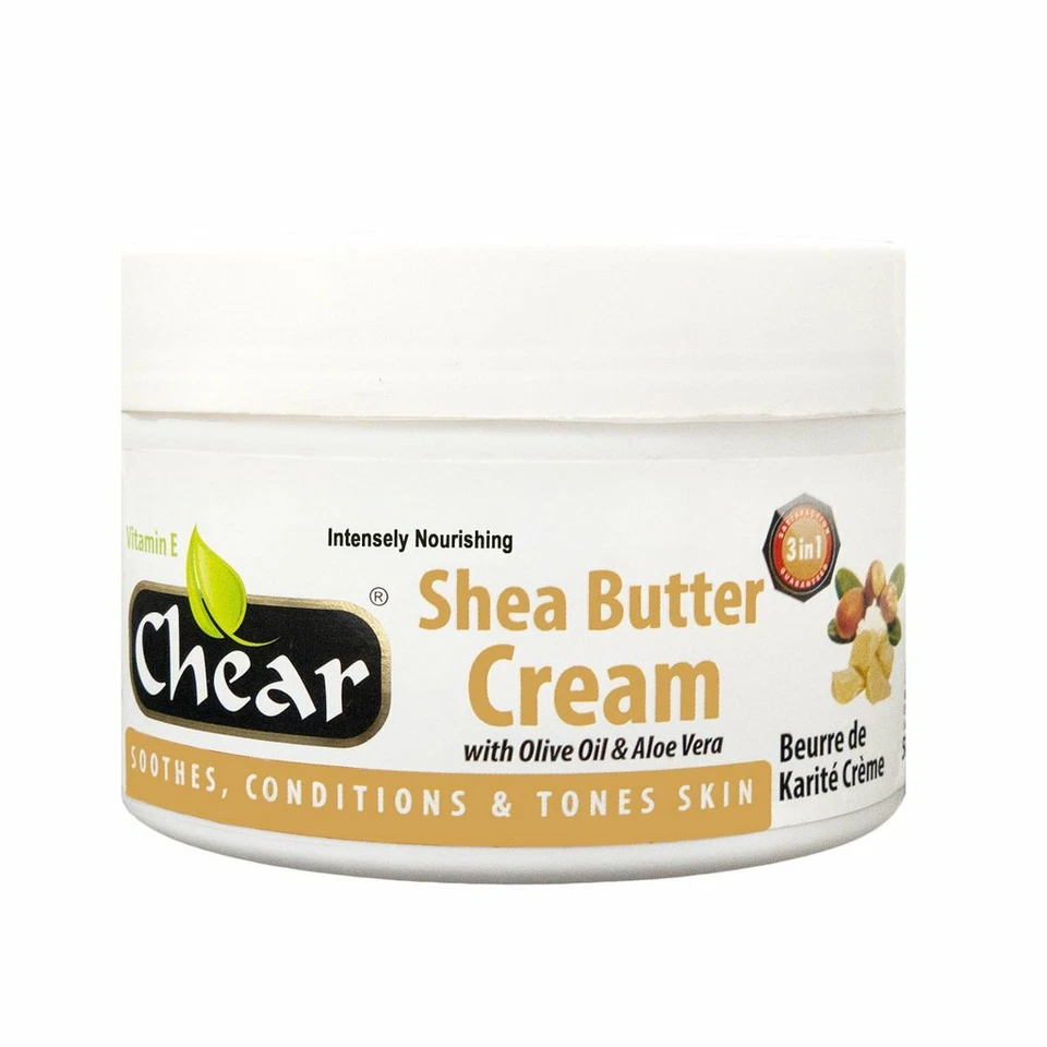 Chear Shea Butter Original Solid Formula Cream Jar 500ml Soothes, Conditions Vit