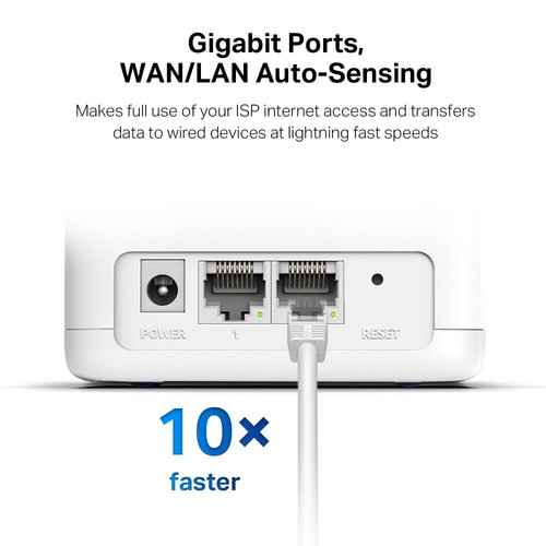 Mercusys Halo H30G Wi-Fi Mesh System Dual Band WLAN Router 1300 mbit/s 3er v1 - Photo 3/8