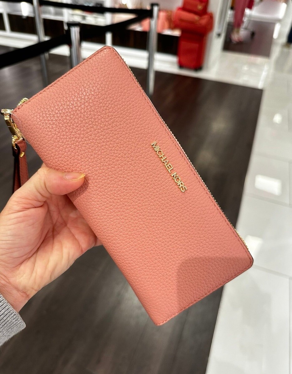 Michael Kors Jet Set Large Continental Zip Around Wallet Wristlet