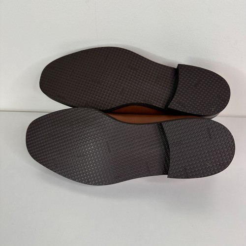 Zapatos Oxford Dino Monti Adesso de cuero marrón con cordones para hombre talla 10D hechos en Italia - Imagen 8 de 10