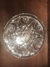2- Crystal Glass Cake Plates For 10   12  Cakes