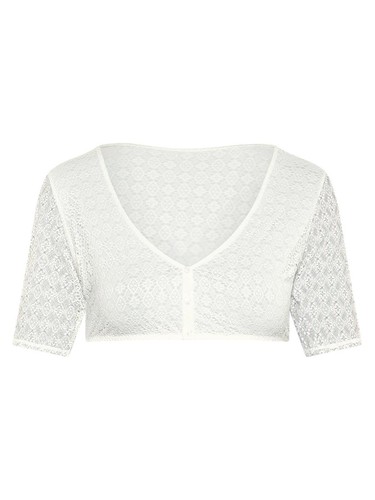 Susa Dirndlbluse Halbarm Wiesn-Zauber 5575 Gr. 32-48 in Weiss und Ivory - Bild 9 von 9