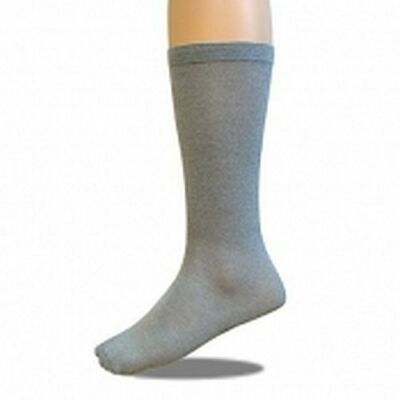 IHLE 50 115 Diabetiker Kniestrumpf Damen Herren Silber fein Ripprand 070321115