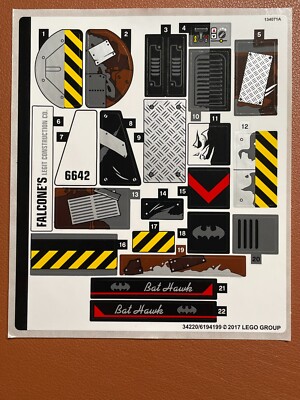 NEW LEGO | Sticker Sheet for Set 70915 - Two Face Double Demolition Batman