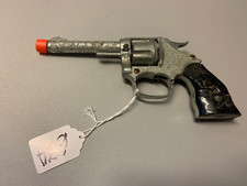 Vintage Kilgore Bronco Cap Gun Pistol w/ Good Black Horse Grips 9" 1955