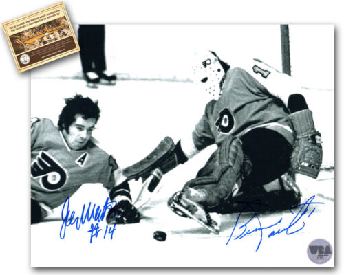 Joe Watson & Bernie Parent Signed 8x10 Hockey Photo - WCA Hologram Certified COA - Picture 1 of 4