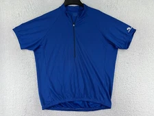 Bellwether Cycling Jersey Mens Extra Large Blue Rear Pockets 100% Polyester