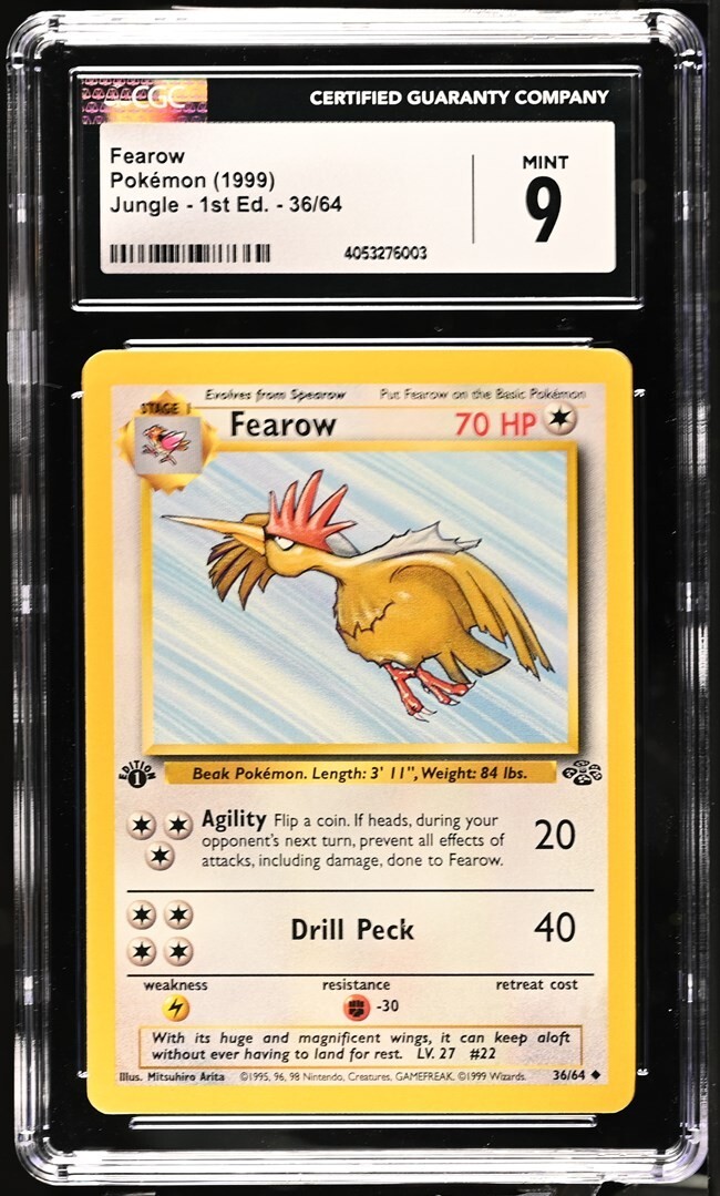 Fearow 36/64 1st Edition Pokemon Jungle CGC 9 Mint