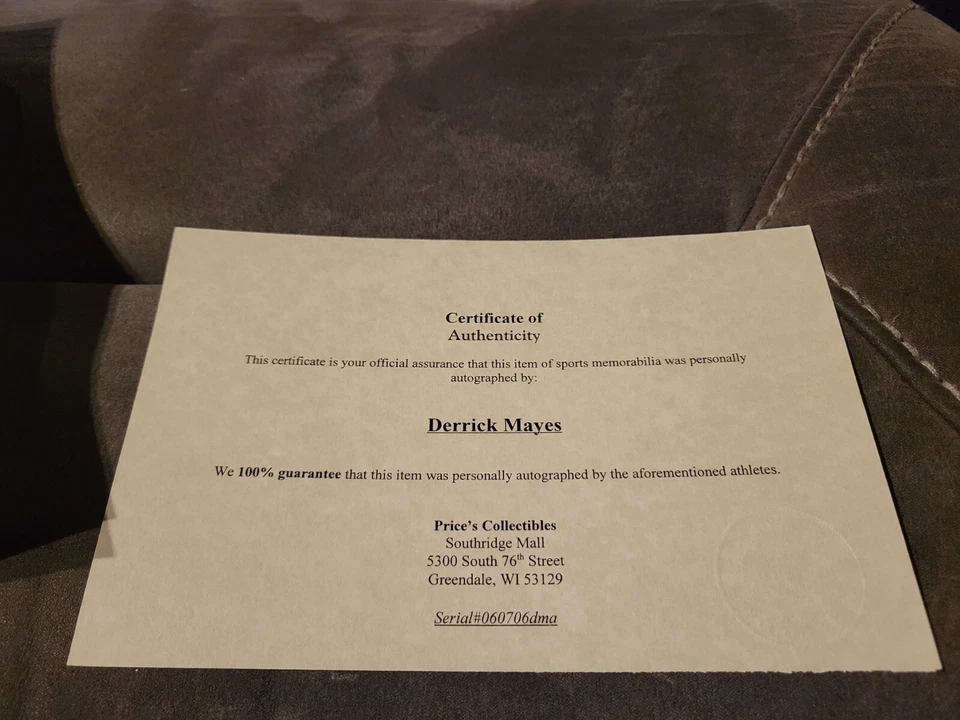 SIGNED Green Bay Packers Derrick Mayes 8x10 w/COA Autographed Autograph - Imagem 4 de 4