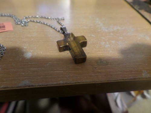 Set aus 12 mehrfarbigen Edelstein Kreuz Anhänger Halskette 20 in Edelstahl Cha - Bild 2 von 7