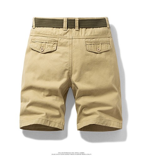 Men's Cotton Cargo Shorts Lounge Summer Flat Front Shorts Casual Half Pants - Picture 5 of 18