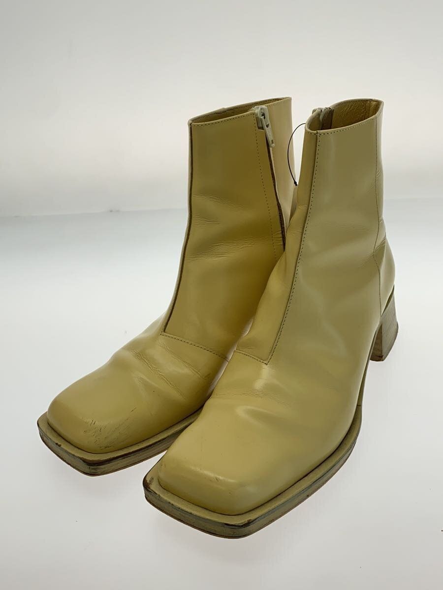 MAISON EUREKA SHORT BOOTS SQUARE TOE- CHUNKY HEEL 36 IVORY MAISON EUREKA SHORT BOOTS SQUARE TOE- CHUNKY HEEL 36 IVORY