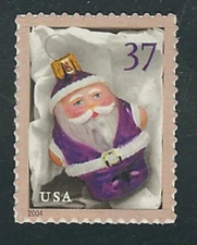Scott #3883...37 Cent...Santa...Purple...2 Stamps