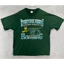 LS Sportswear T-Shirt Mens XL Cotton Grove Hunting Green Graphic USA Made