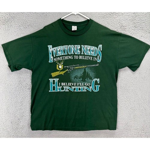 VINTAGE Cotton Grove LSJ T-Shirt Adult XL Green Short Sleeve Tee USA Made Mens