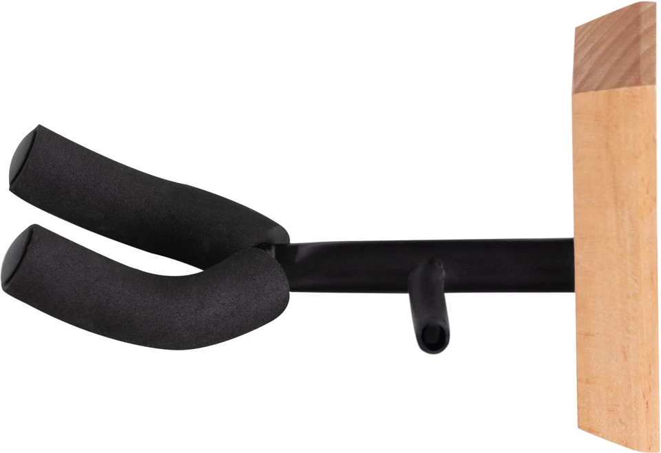 Supporto Violino e Arco Fissaggio a Parete Rivestimento in Gomma Base in Legno - Immagine 4 di 4