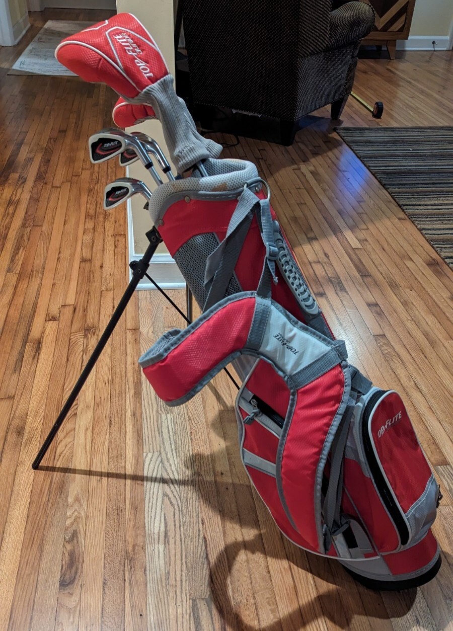 Top Flite Junior Golf Club Set Right Handed 6 Clubs Putter Driver