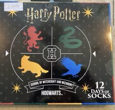 NEW Harry Potter 12 DAYS OF SOCKS Gift Wizarding World Warner Bros Great Gift
