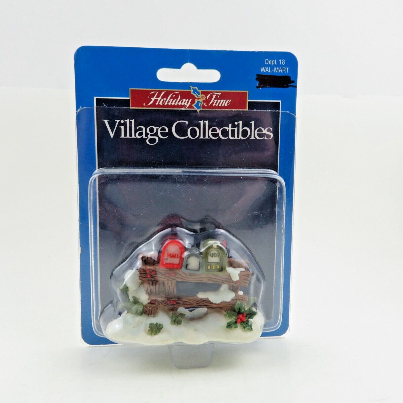 VTG Holiday Time Christmas Village Accessory Collectible - MAILBOXES - 2" T- NIP