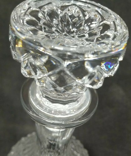 Vintage Decanters Round Cut Glass Effect Bell Bulbous Hobnail 850 & 500 ml x 2 - Picture 7 of 12