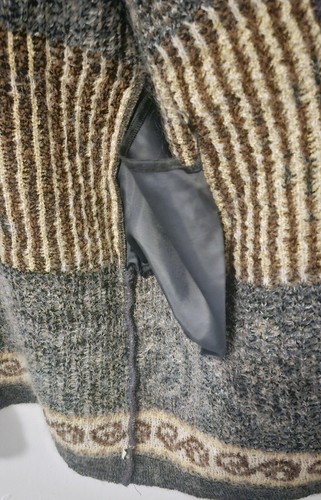 Mark & Spencer Vintage St.Michael 90s Tapastry Boho Chunky Open Cardigan XL. - Picture 9 of 14