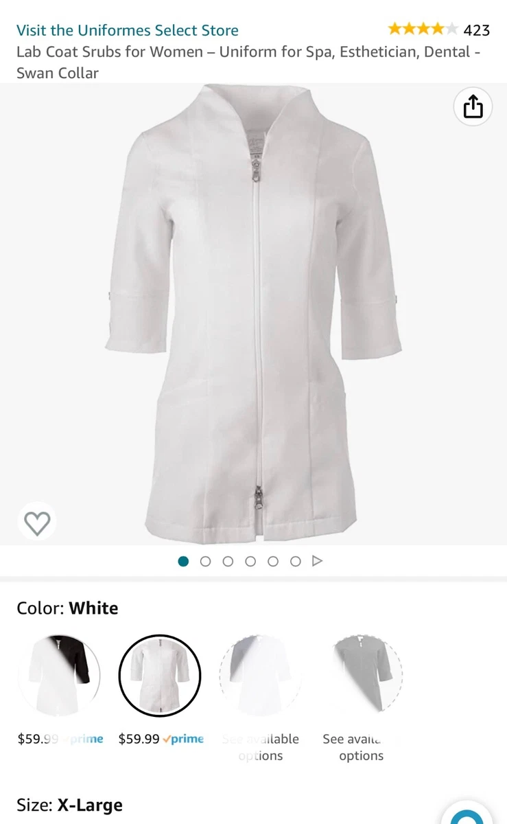Esthetician white shop coat