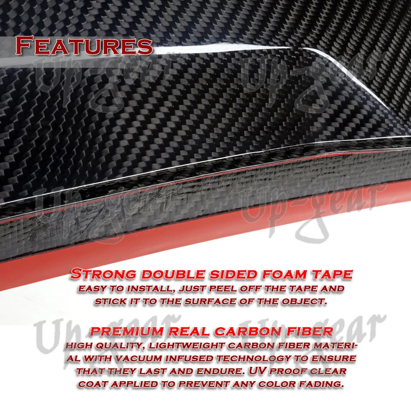 For 2016-2020 Kia Optima K5 V-Style Real Carbon Fiber Rear Trunk Lid Spoiler - Image 4 of 4