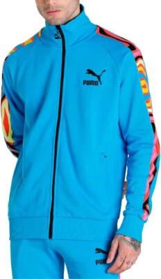 Authentic PUMA Men's Lava Flow T7 Track Jacket Zip-up ~ NEW ~ Multicolor