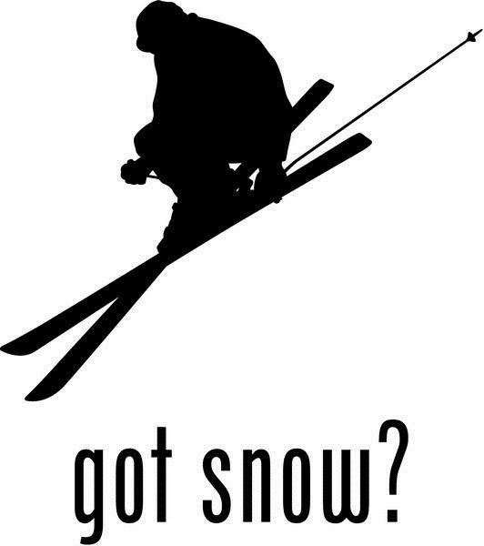 Got Snow Skiing Car Window Decor Vinyl Decal Sticker 6" Tall White eBay