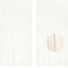 White Party Streamers Decoration - Foil Fringe Backdrop for Daisy Groovy Birt...