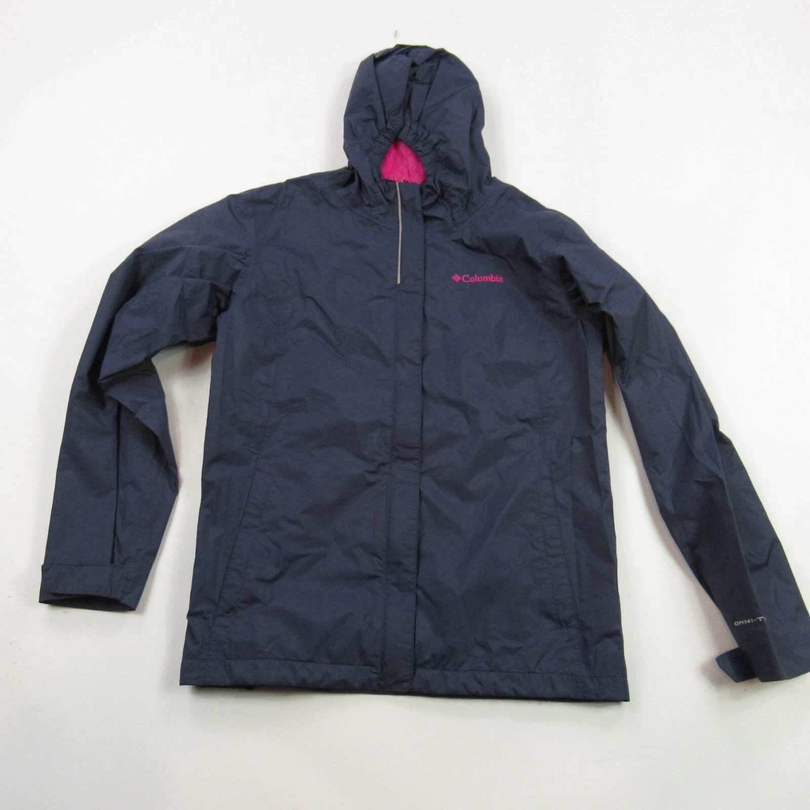Columbia Jacket Girls Large Long Sleeve Pockets Lightweight Hooded 14/16