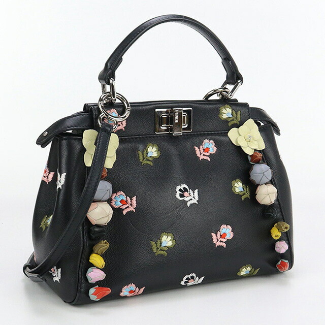 FENDI(USED) 8BN244 ミニピカブセレリアバックカフスキン フェンディ FENDI ピーカブー ミニ 8BN244 グレー シルバー金具