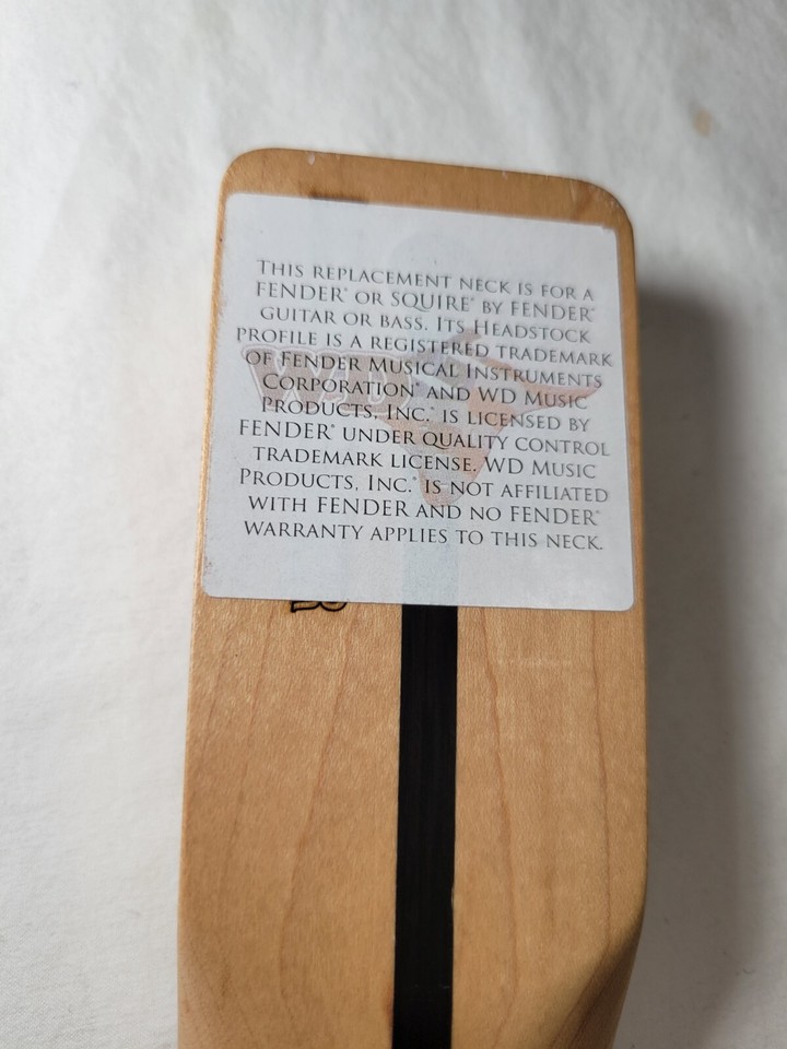 NOS Fender Licensed Telecaster Maple Neck Satin Polyurethane WD Music