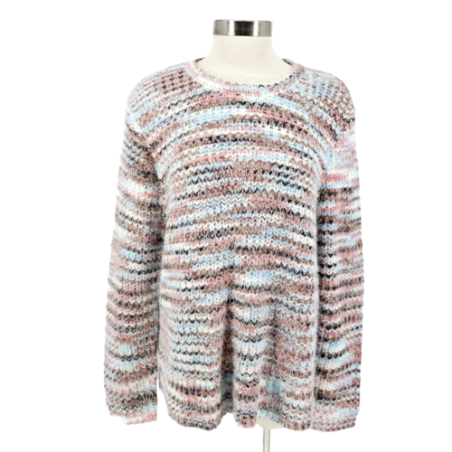 Style & Co Pullover Pastell Sorbet meliert Langarm Strickpullover Neu mit Etikett Damen XL
