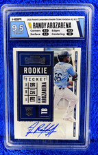 2020 Contenders Randy Arozarena #127 Rookie Ticket SP Variation Autograph WS MVP