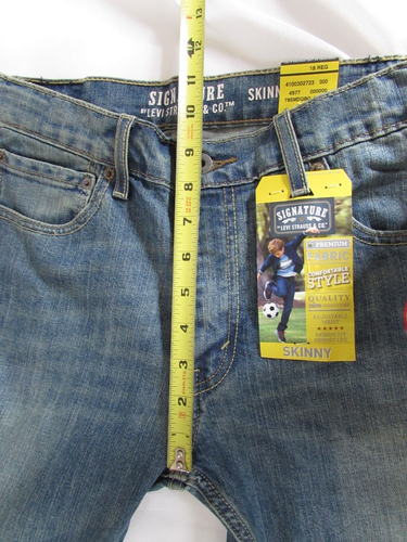 Signature by Levi Strauss & Co Big Kids Skinny Fit Jeans Blue Big Boys Size 18 R - Picture 15 of 22