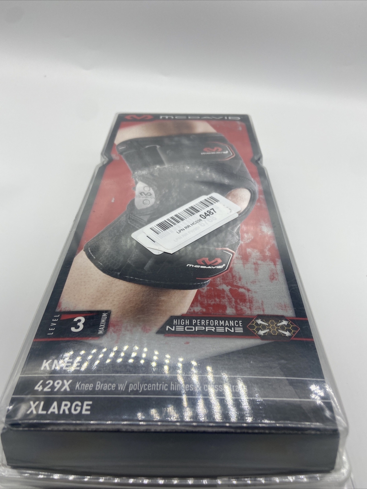 MCDAVID Adult Hinged Knee Brace With Cross Straps 429x Size XL Black