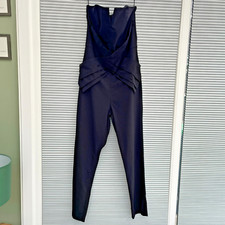 Miss Selfridge Strapless Jumpsuit Black Size 16 - Comfortable with Elastane