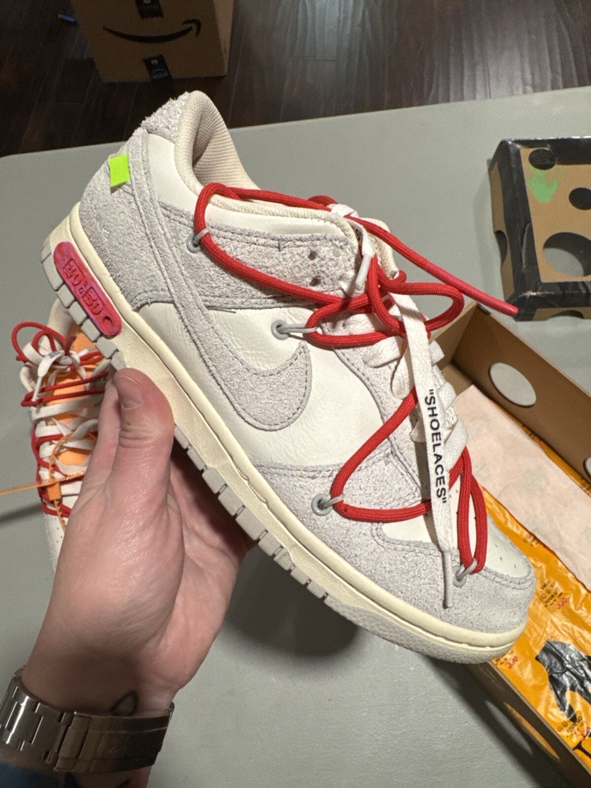 OFF WHITE X NIKE Taglia 8 Nike Off White x Dunk Low "Lotto 40 di 50"