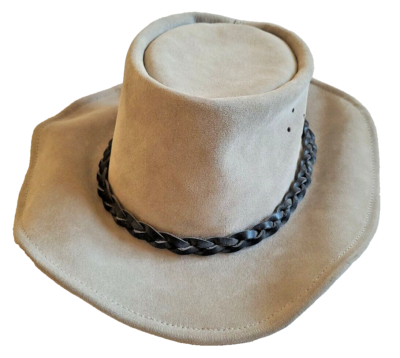Walkabout Hats Gray Leather Outback Hat Size Small | eBay display picture 2