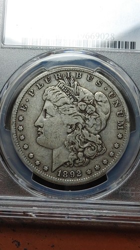 1892 S Morgan Silver Dollar $1 PCGS Fine F15 Very Nice 4879 - 第 3/4 張圖片