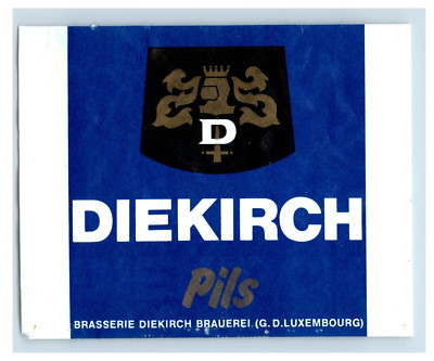 Vintage Diekirch Pils Brasserie #2 German Beer Label Original S39E